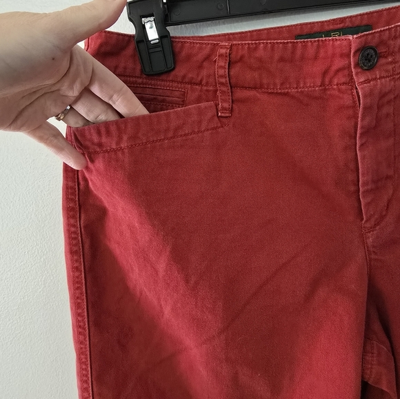 LRL Lauren  Jeans Co Womens 10 Red 100% Cotton Capri Preppy Casual chino - Picture 3 of 11